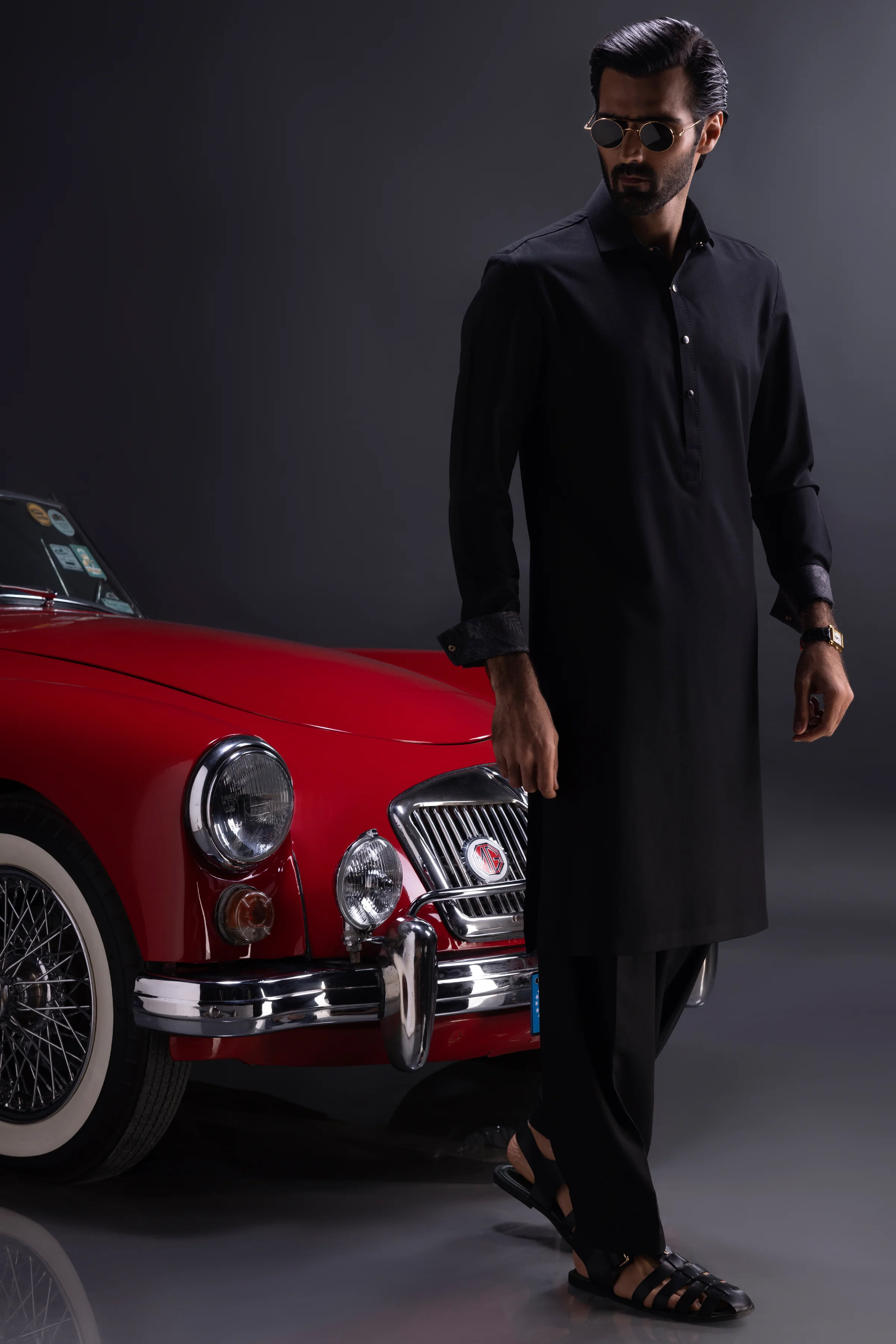 BLACK BLENDED KAMEEZ SHALWAR | CCMKS-S-US-39389-2/4-ST.LOUIS