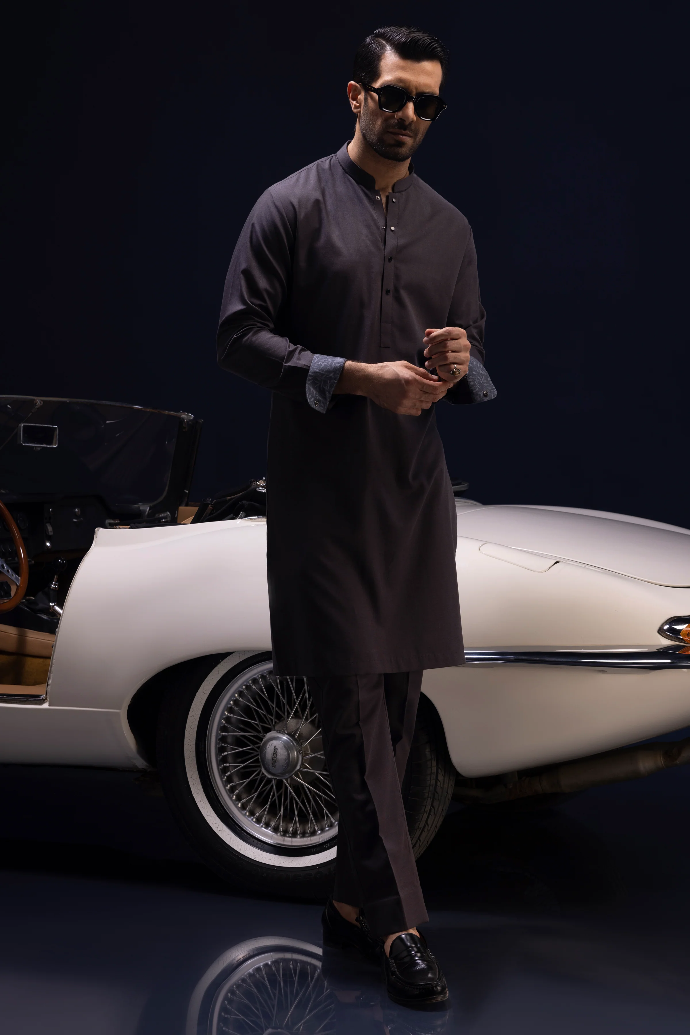 CEDAR BROWN COTTON KURTA TROUSERS | CCMKT-S-US-39385-2/3 - PISA