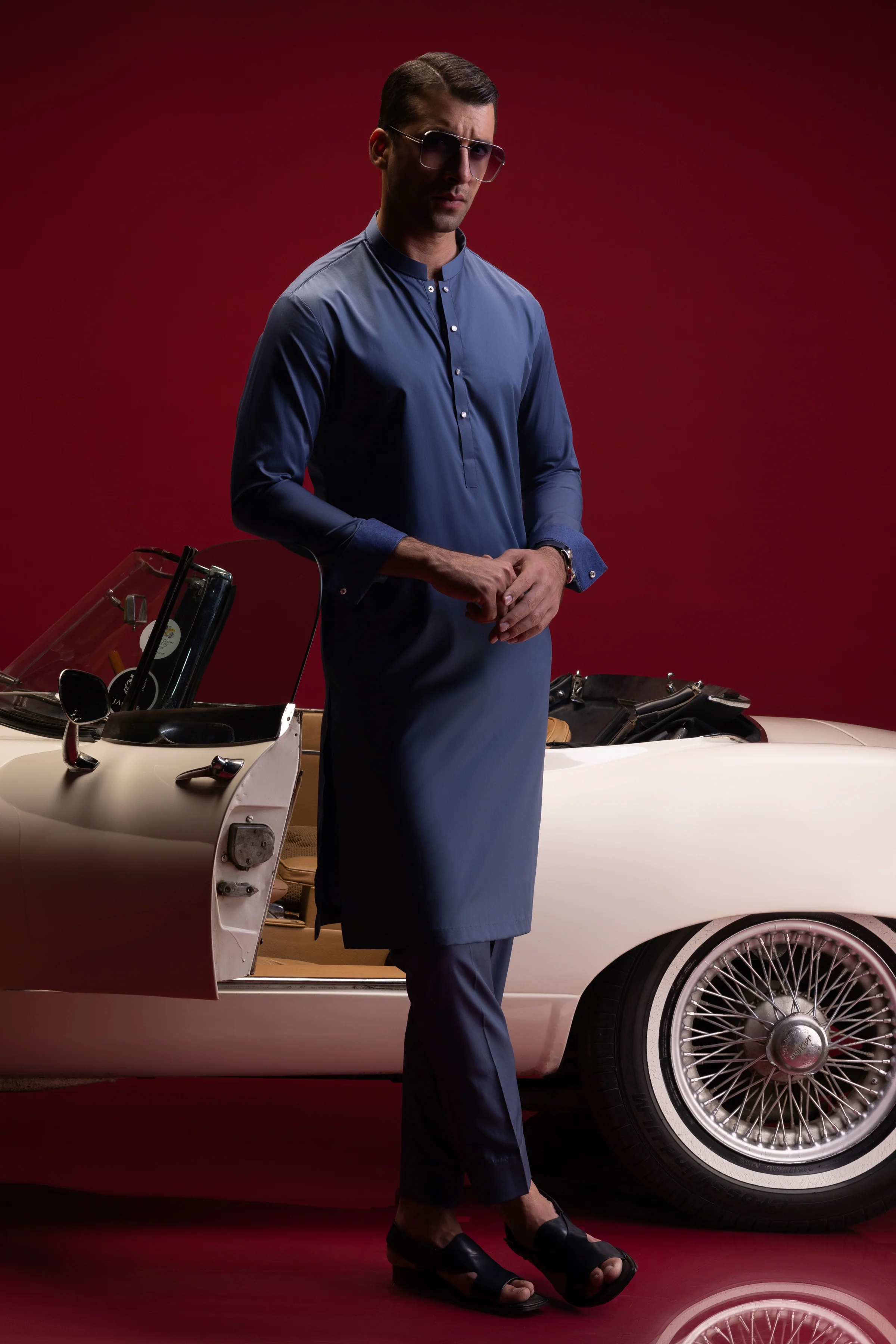 MARLED BLUE KURTA TROUSERS | CCMKT-S-US-39390-3/4-SALAMANCA