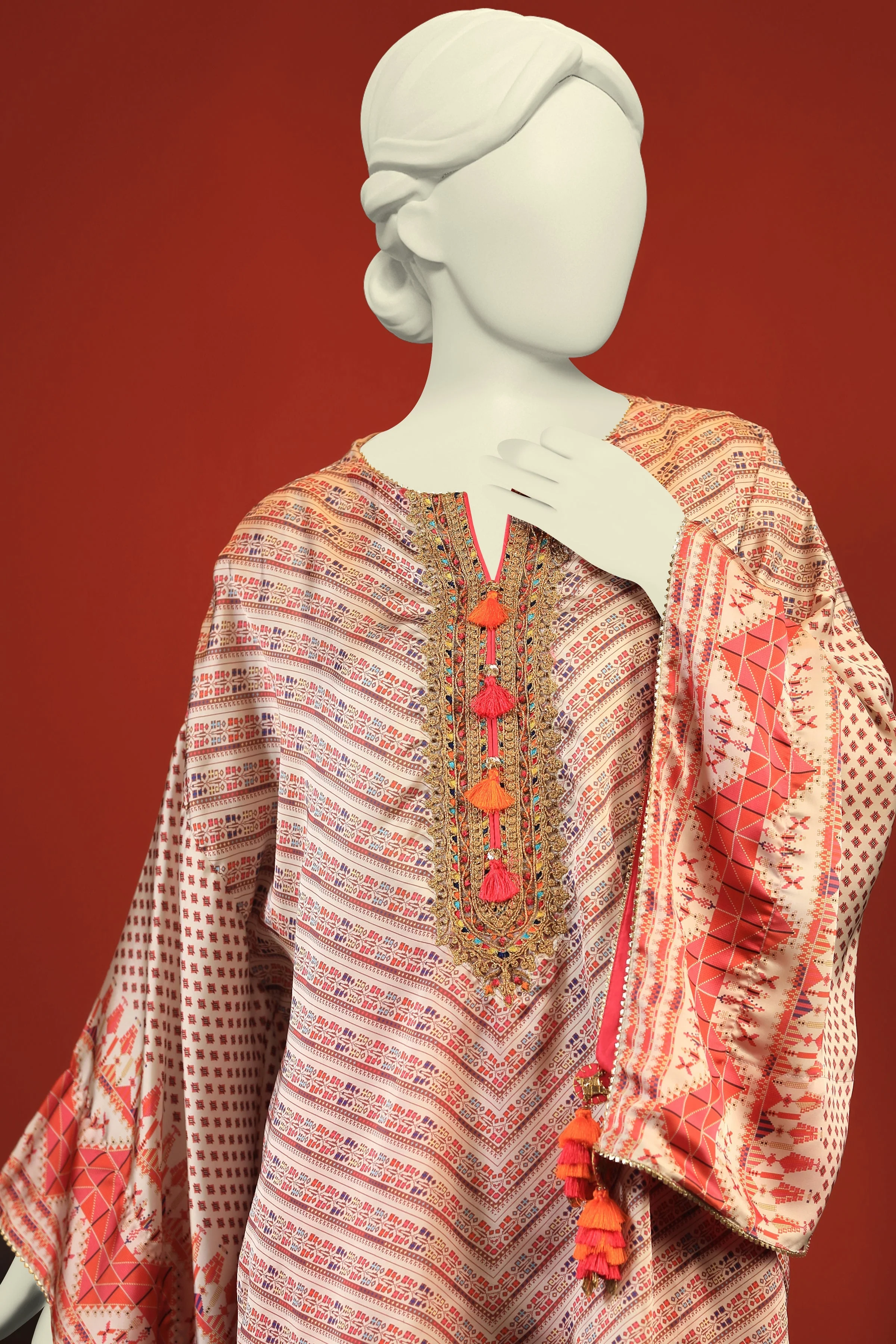 MULTICOLOR SILK KURTI | CCW-1PS-S-US-22-224 PEARL-510 - Image 4