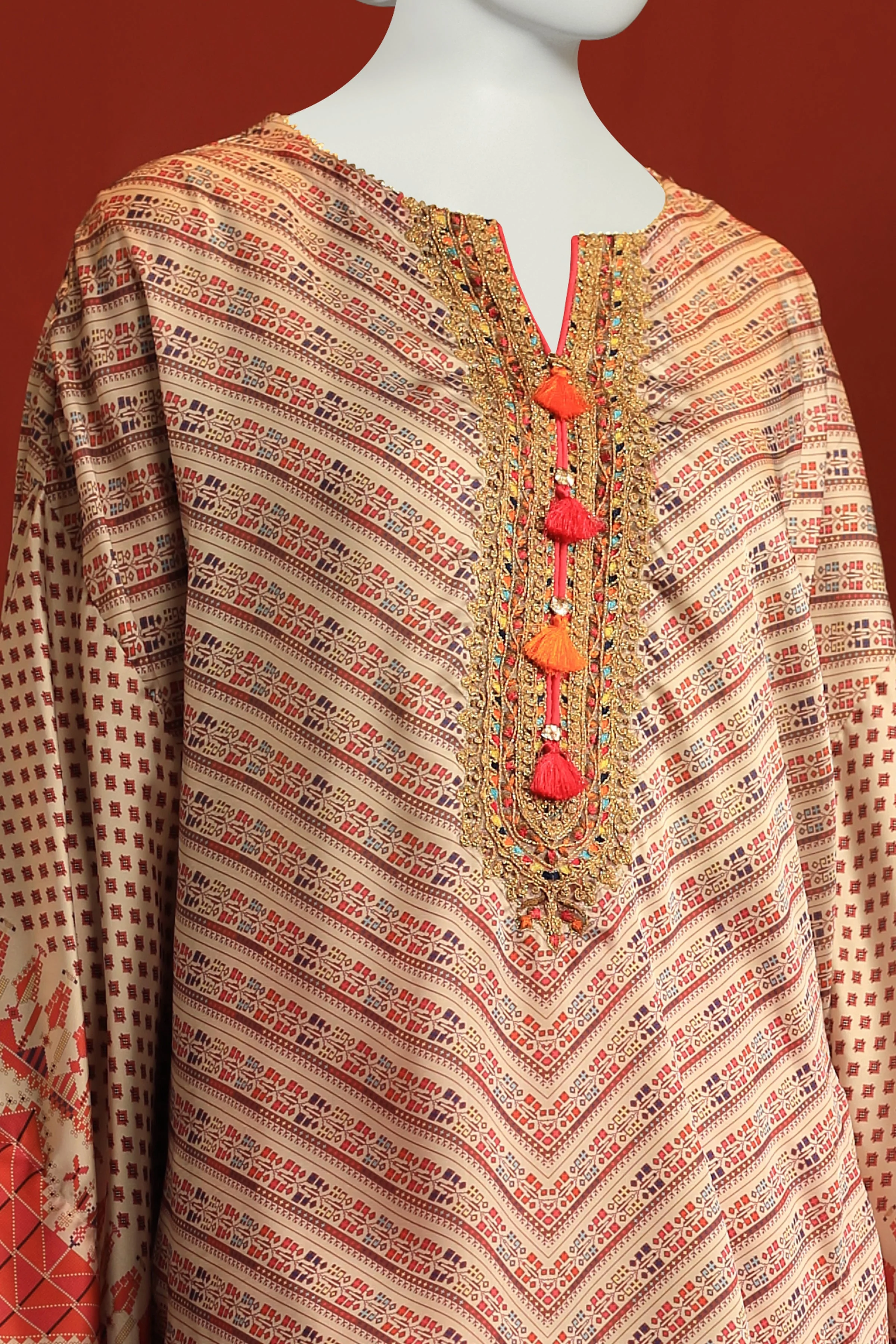 MULTICOLOR SILK KURTI | CCW-1PS-S-US-22-224 PEARL-510 - Image 7
