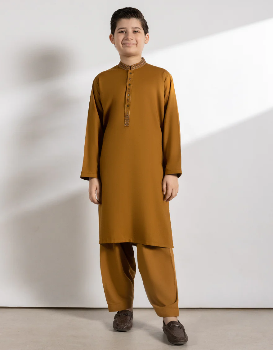MUSTARD BLENDED KURTA | JCK-A-39421/S25/JJ9955-SF