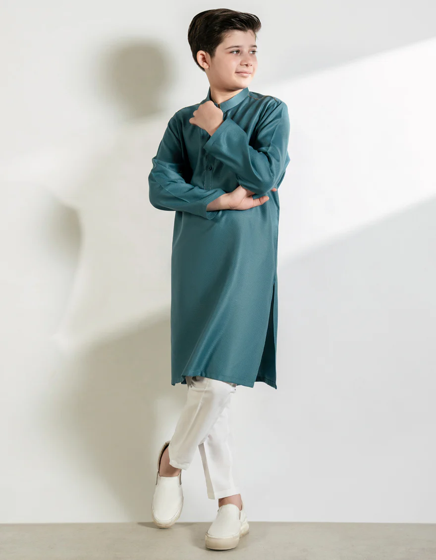 SEA GREEN BLENDED KURTA | JCK-A-39450/S25/JJ10077-PN