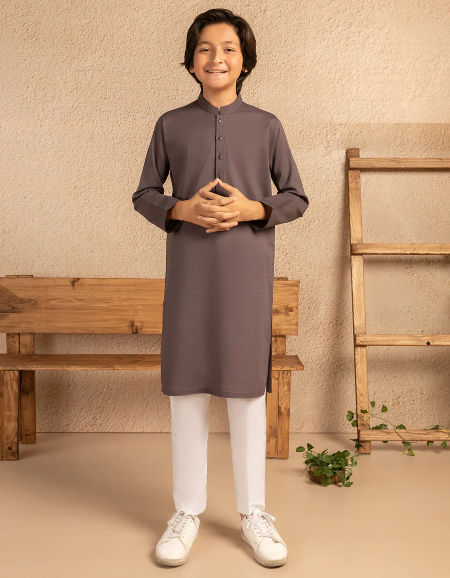 PURPLE BLENDED KURTA | JCK-A-39470/S25/JJ9677-PN