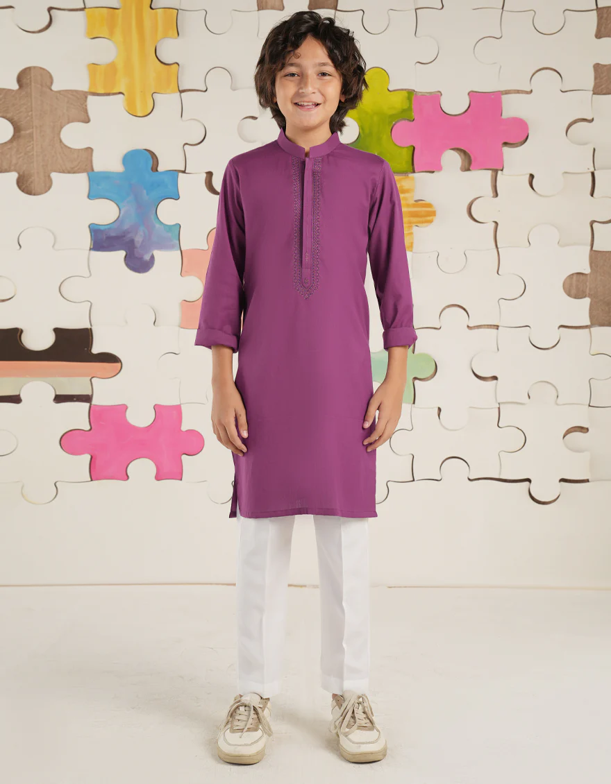 MAGENTA COTTON KURTA | JCK-A-46471/S24/JJ6870-SF