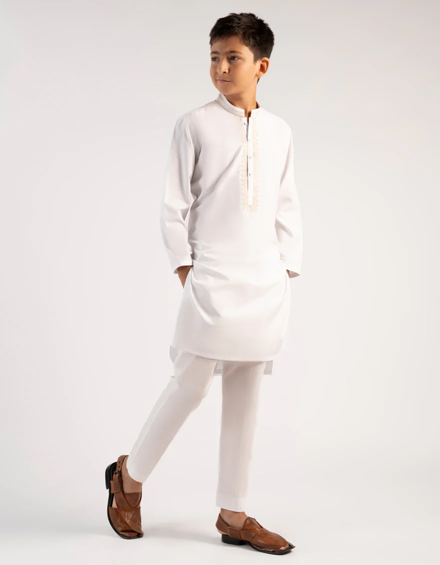 OFF WHITE BLENDED KURTA | JCK-A-50313/S25/JJ9251-SF
