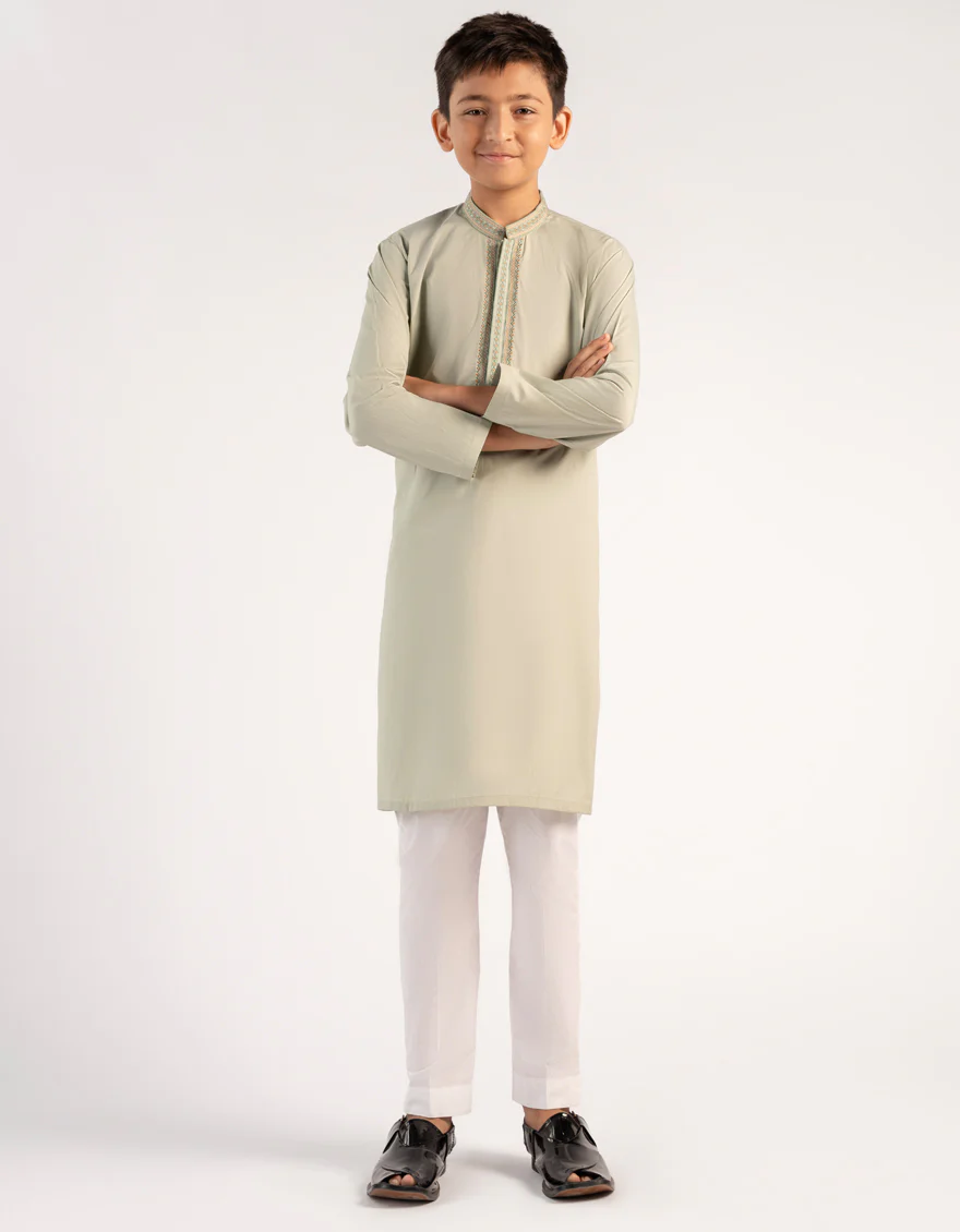 LIGHT GREEN BLENDED KURTA | JCK-A-50317/S25/JJ9285-SF