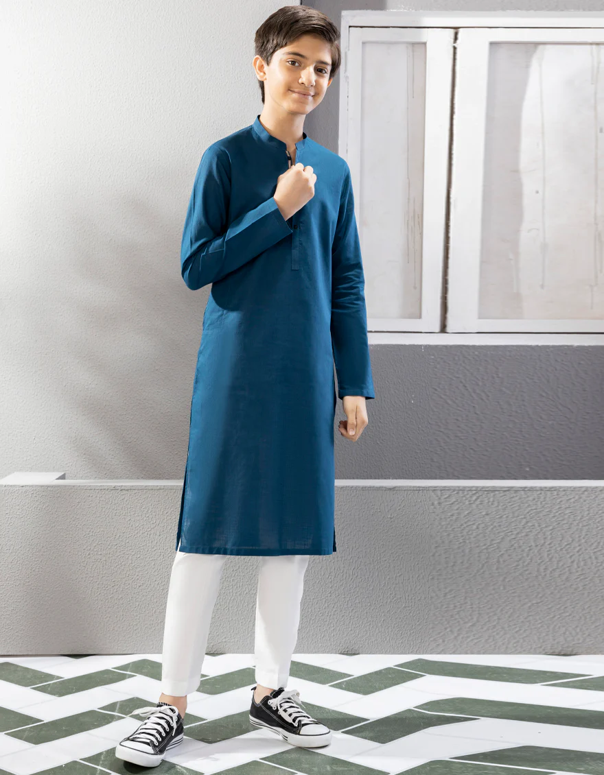 BLUE COTTON KURTA | JCK-A-US-38591/W22/JJ8293-PN