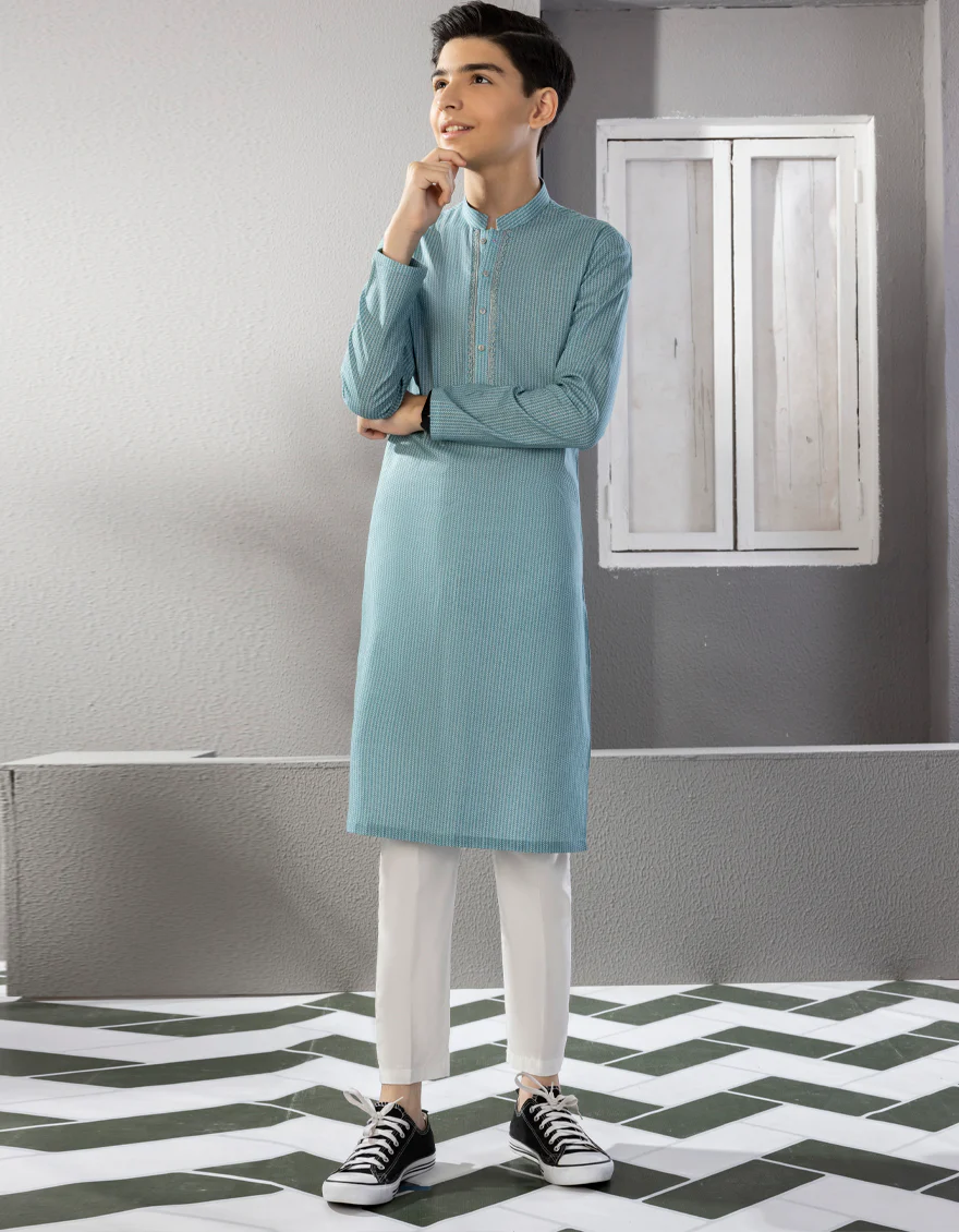 LIGHT BLUE COTTON KURTA | JCK-A-US-38609/W22/JJ7611-SF