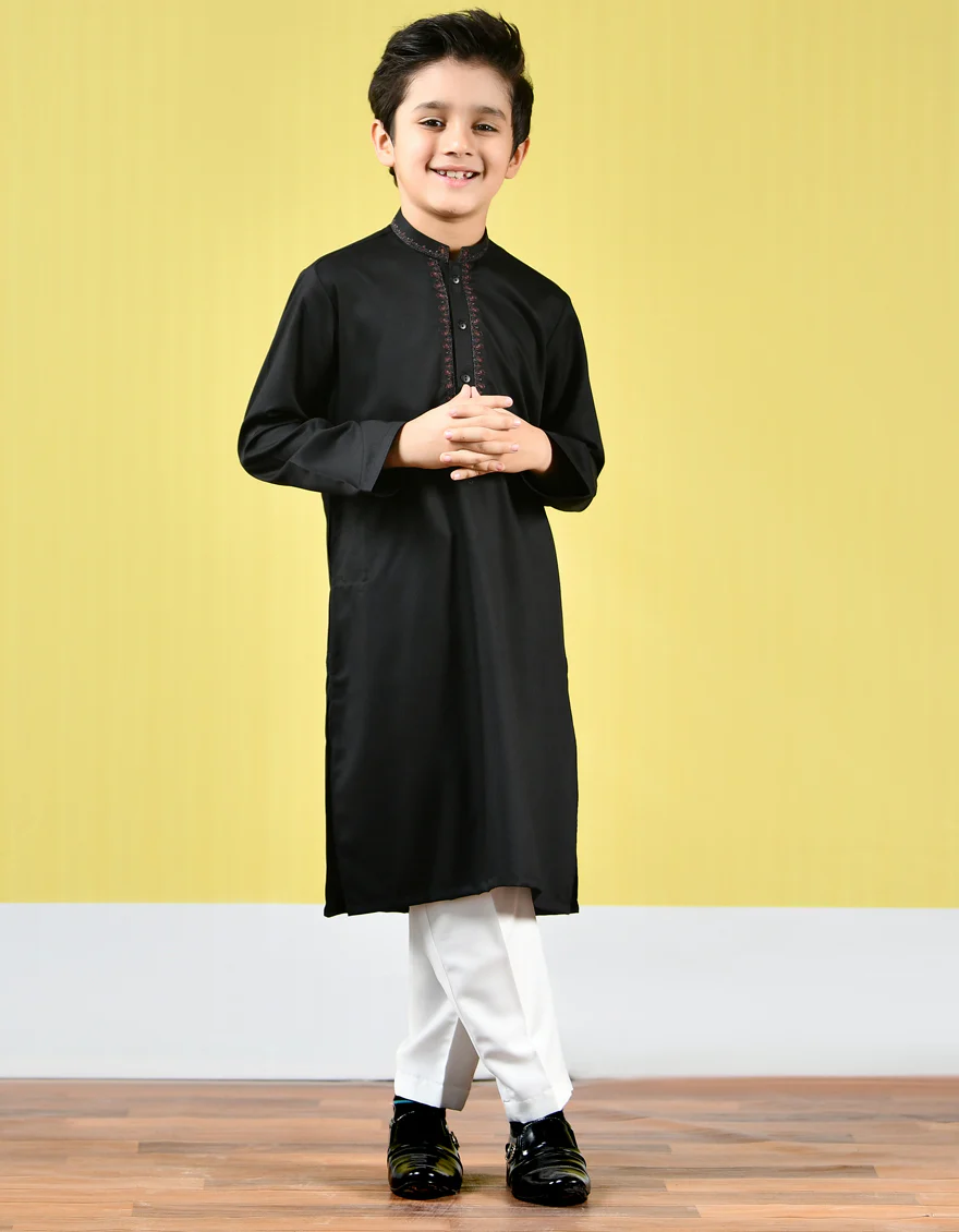 BLACK VISCOSE KURTA | JCK-A-US-42378/S22/JJ8161-SF