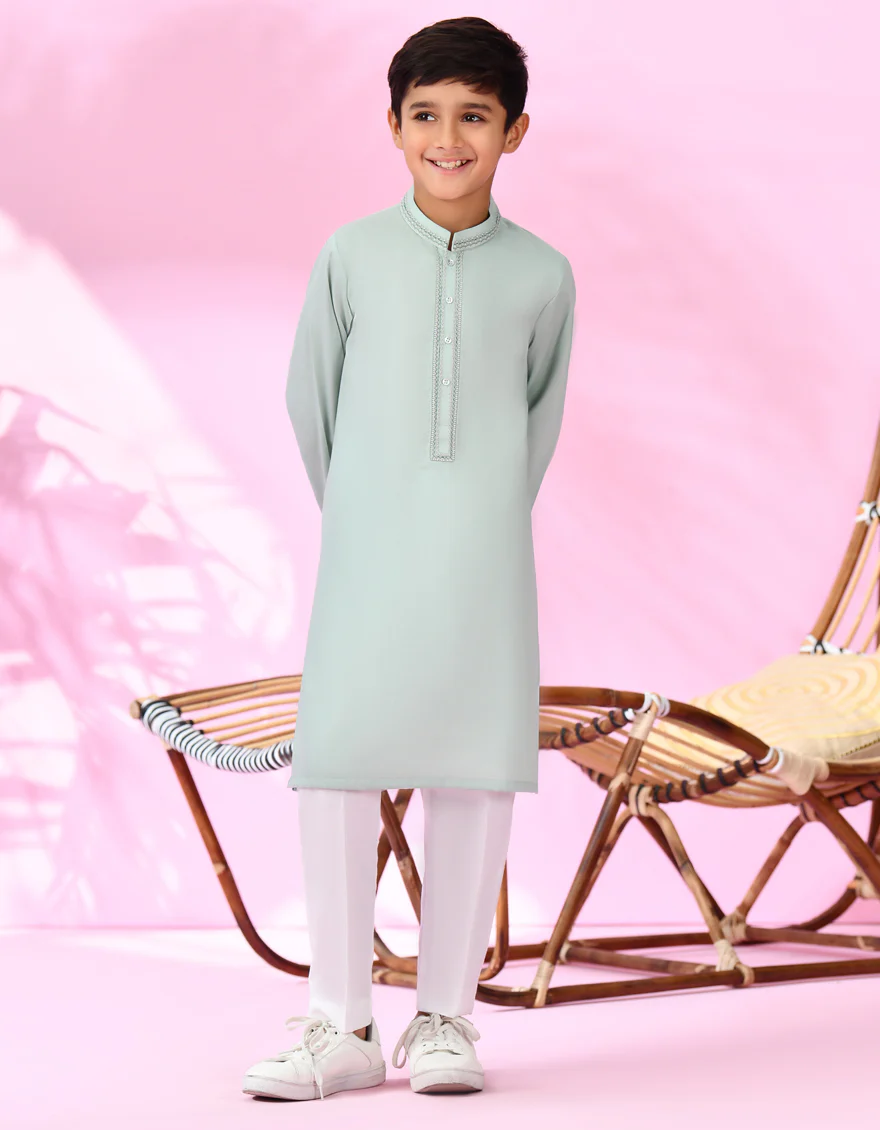 APPLE GREEN COTTON KURTA | JCK-S-38923/S24/JJ8981-SF