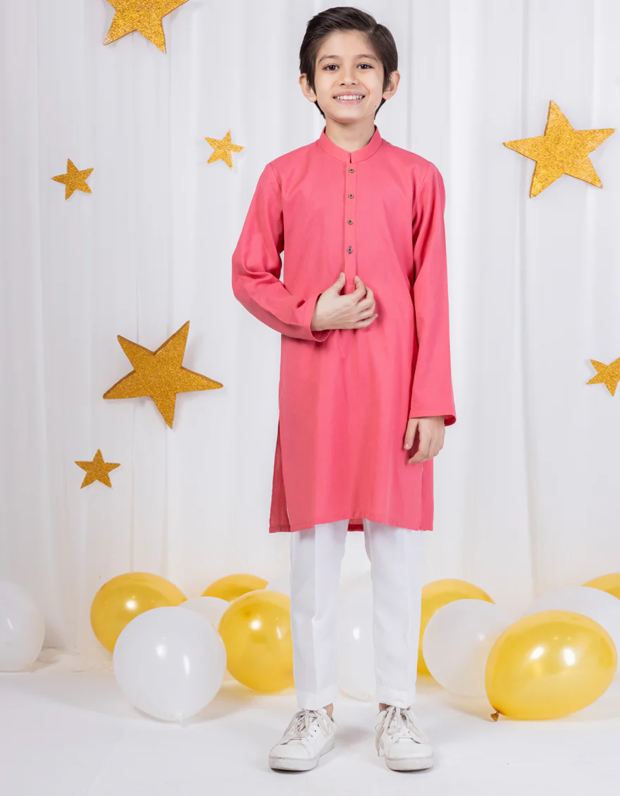 PINK COTTON KURTA | JCK-S-39016/S24/DME3