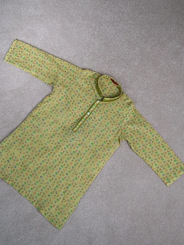 GREEN COTTON KURTA | JCK-S-46334/S24/JJ9212-SF