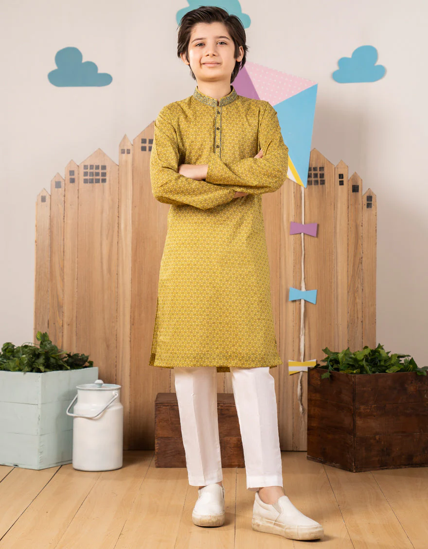 YELLOW LEMON COTTON KURTA | JCK-S-46693/S25/JJ97