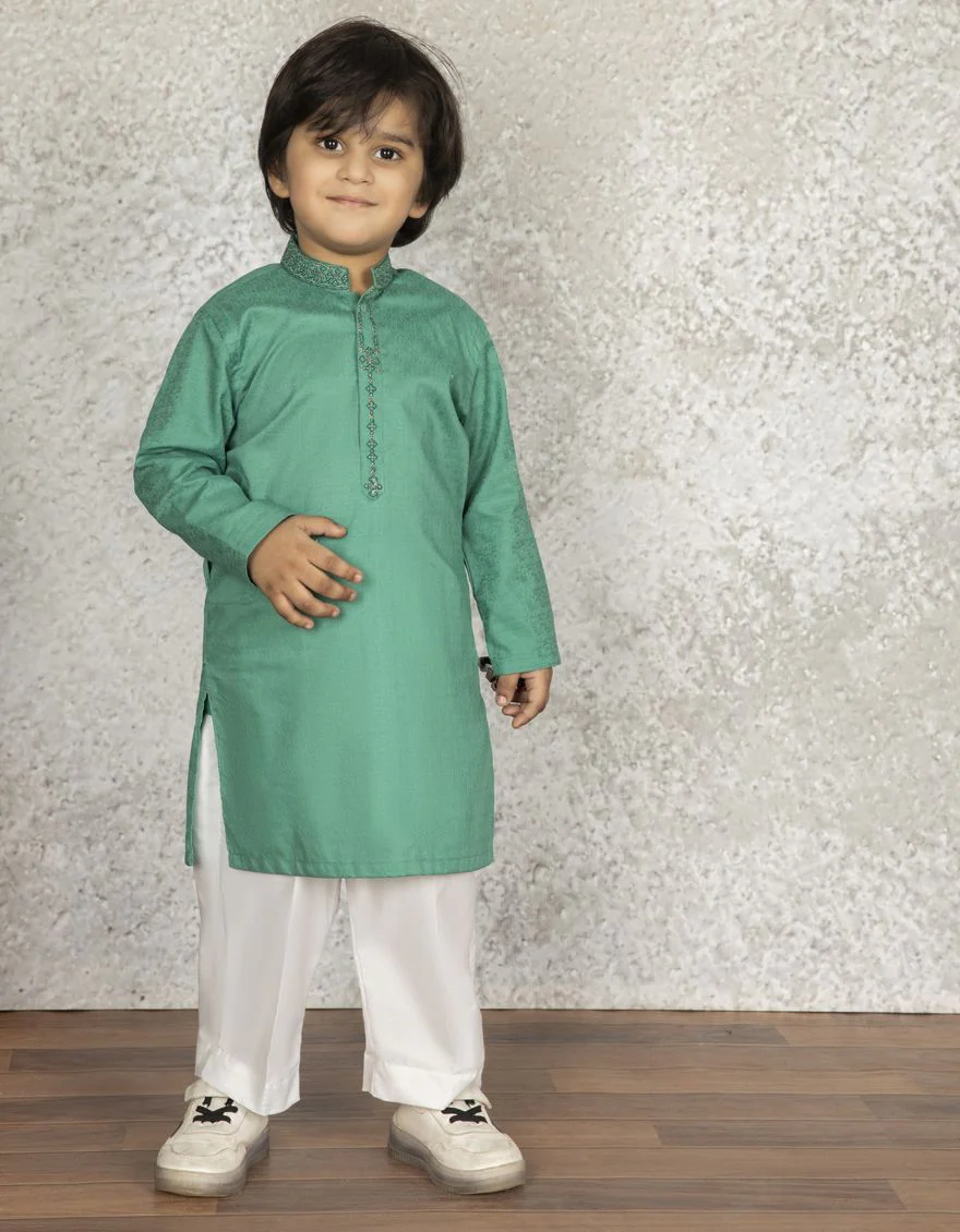 GREEN KURTA | JCK-S-US-35869/S22/JJ7030-SF