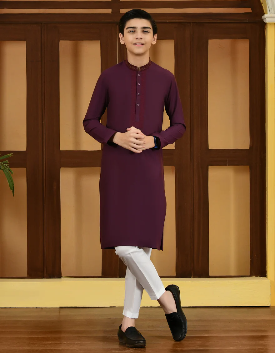 VIOLET BLENDED KURTA | JCK-S-US-38631/S23/JJ8173-FL