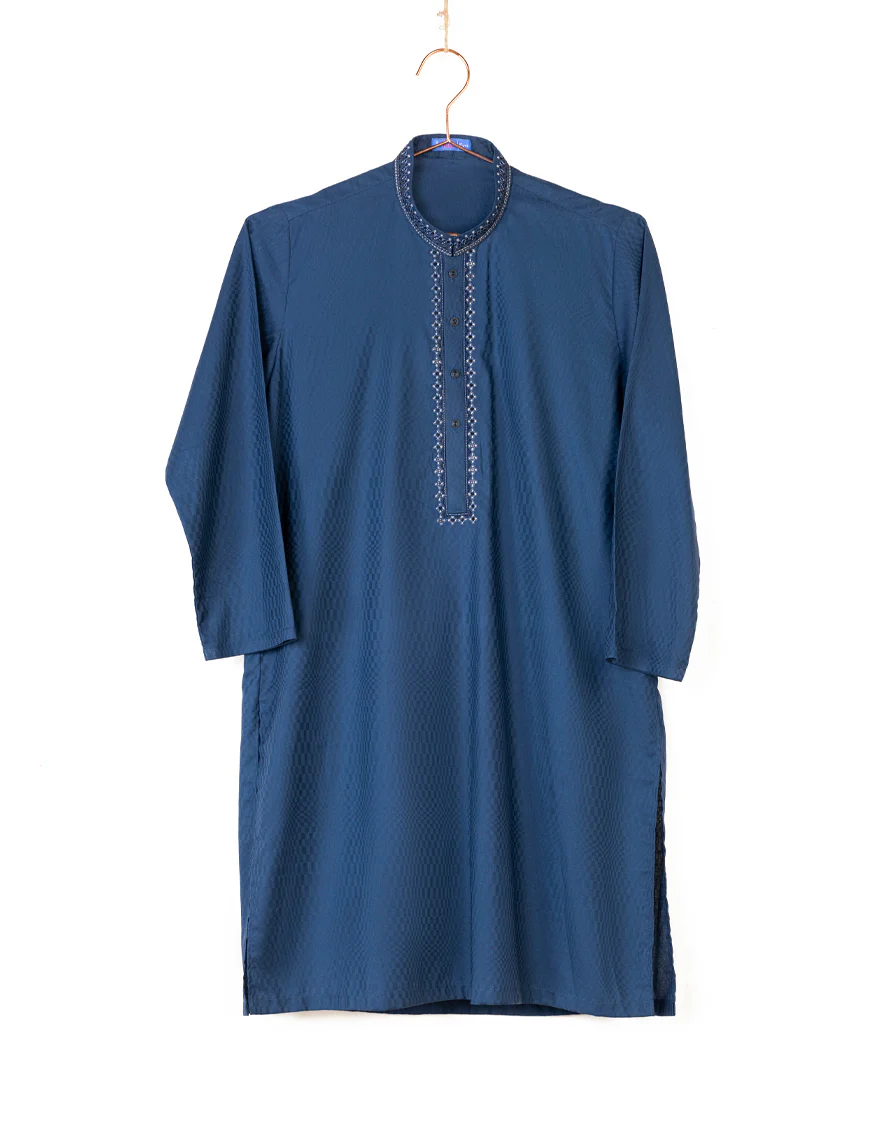 BLUE COTTON KURTA | JCK-S-US-38799/S23/JJ7042-FL