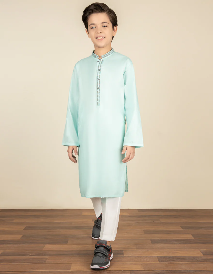 TURQUOISE COTTON KURTA | JCK-S-US-41132/S22/JJ7656-CL