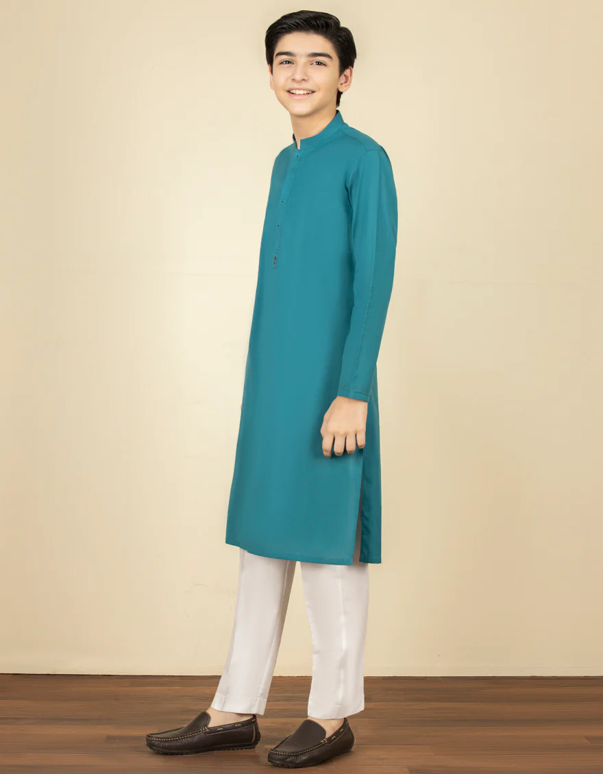 ZINC BLUE COTTON KURTA | JCK-S-US-41203/S22/JJ7636-PN