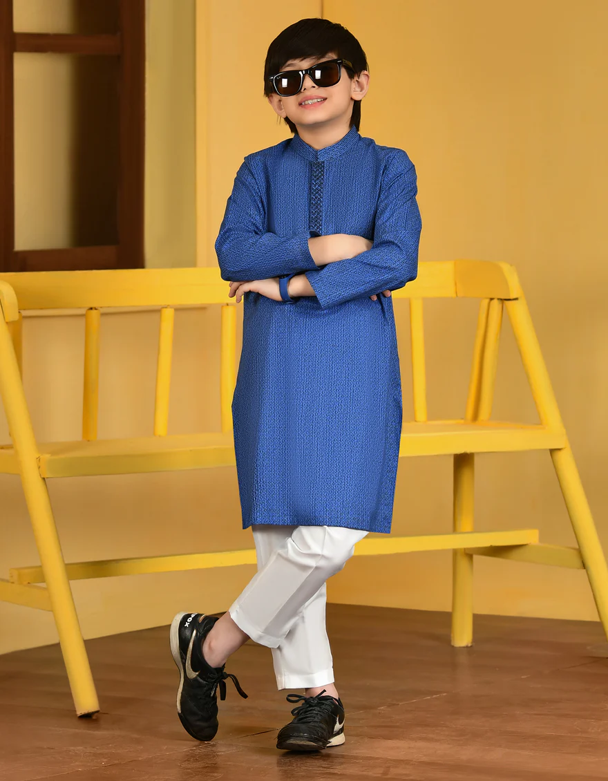 BLUE COTTON KURTA | JCK-S-US-46088/S23/JJ8771-SF