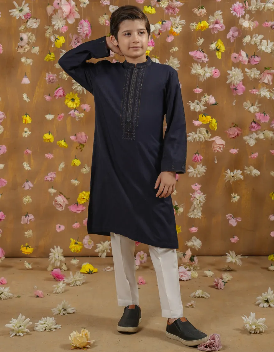 BLUE BLENDED KURTA | JCK-SP-A-48132/S24/JJ9169-FL
