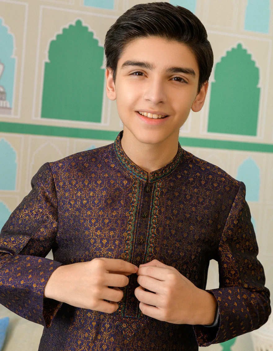 DARK PURPLE KURTA | JCK-SP-US-44265/A23/JJ8443-FL - Image 2