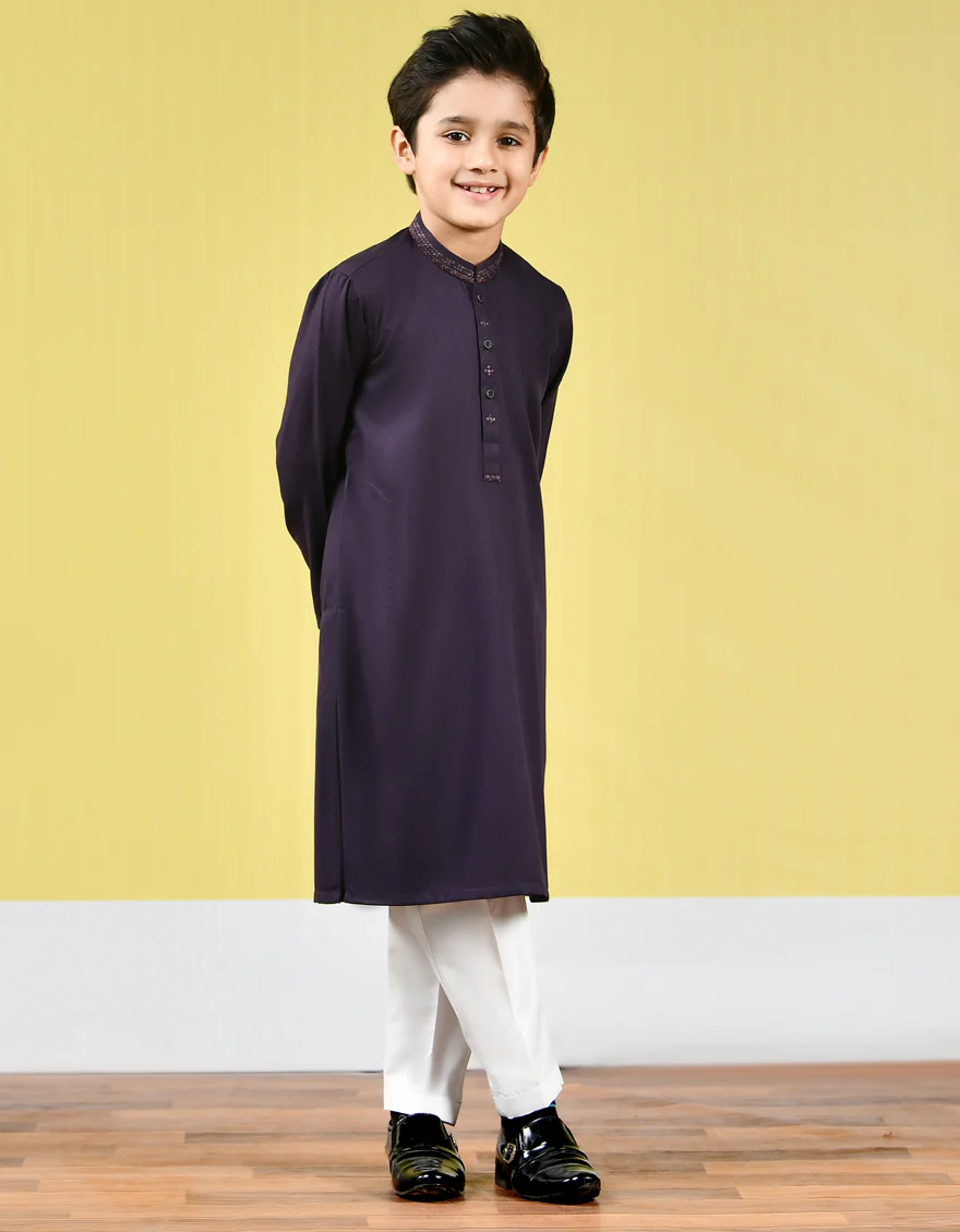 PURPLE VISCOSE KURTA | JCK-US-43125/A22/JJ8161-SF