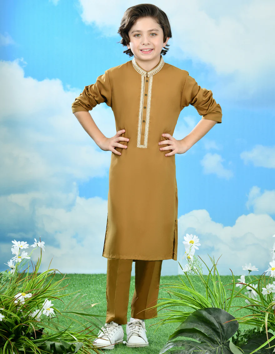 YELLOW BLENDED KURTA TROUSERS | JCKP-A-39049/S24/JJ9268-SF