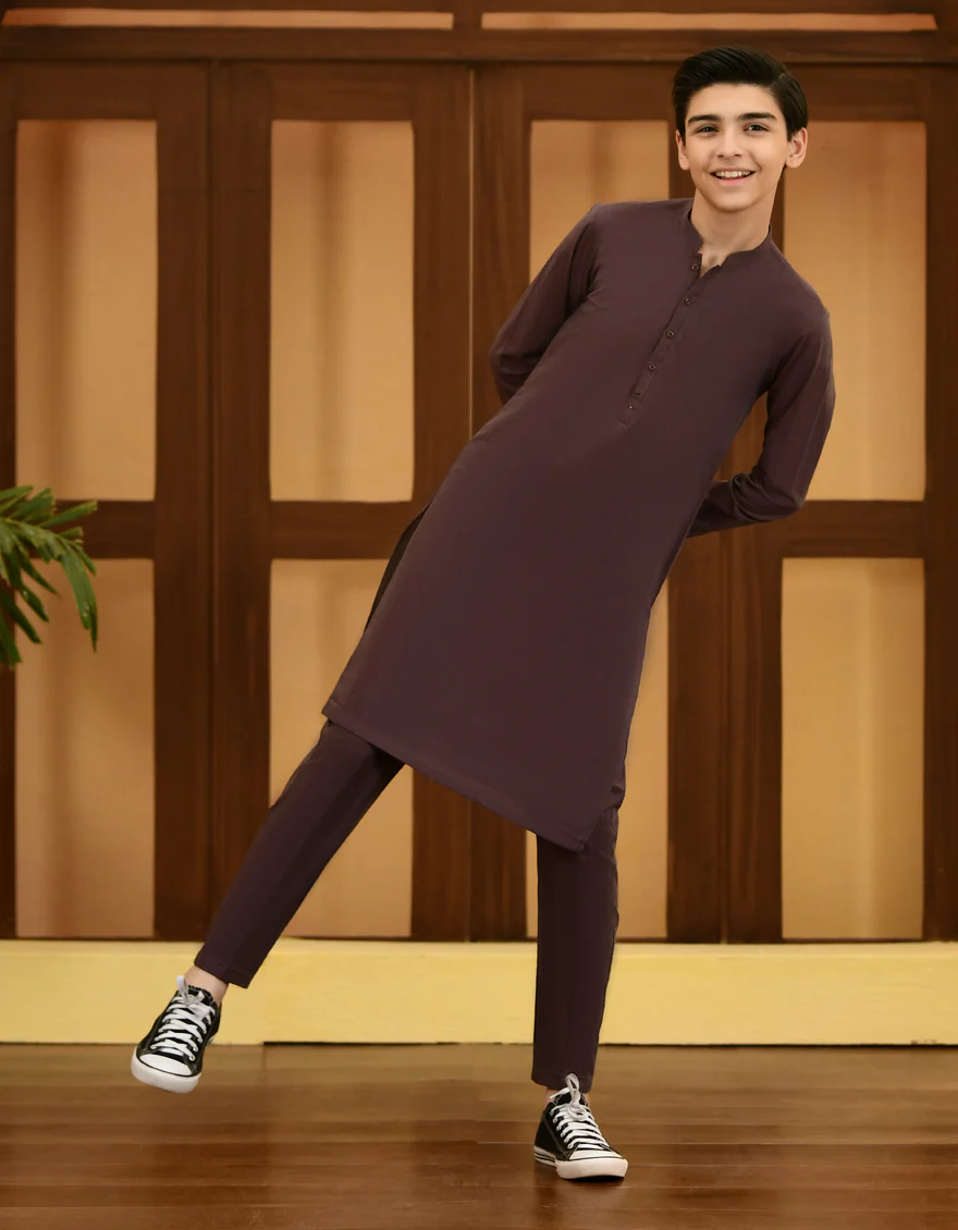 PLUM KURTA TROUSERS | JCKP-A-US-38687/S23/JJ8654-PN