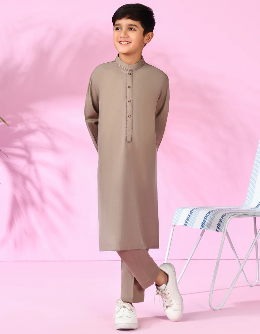 BROWN BLENDED KURTA TROUSERS | JCKP-S-46288/S24/JJ9