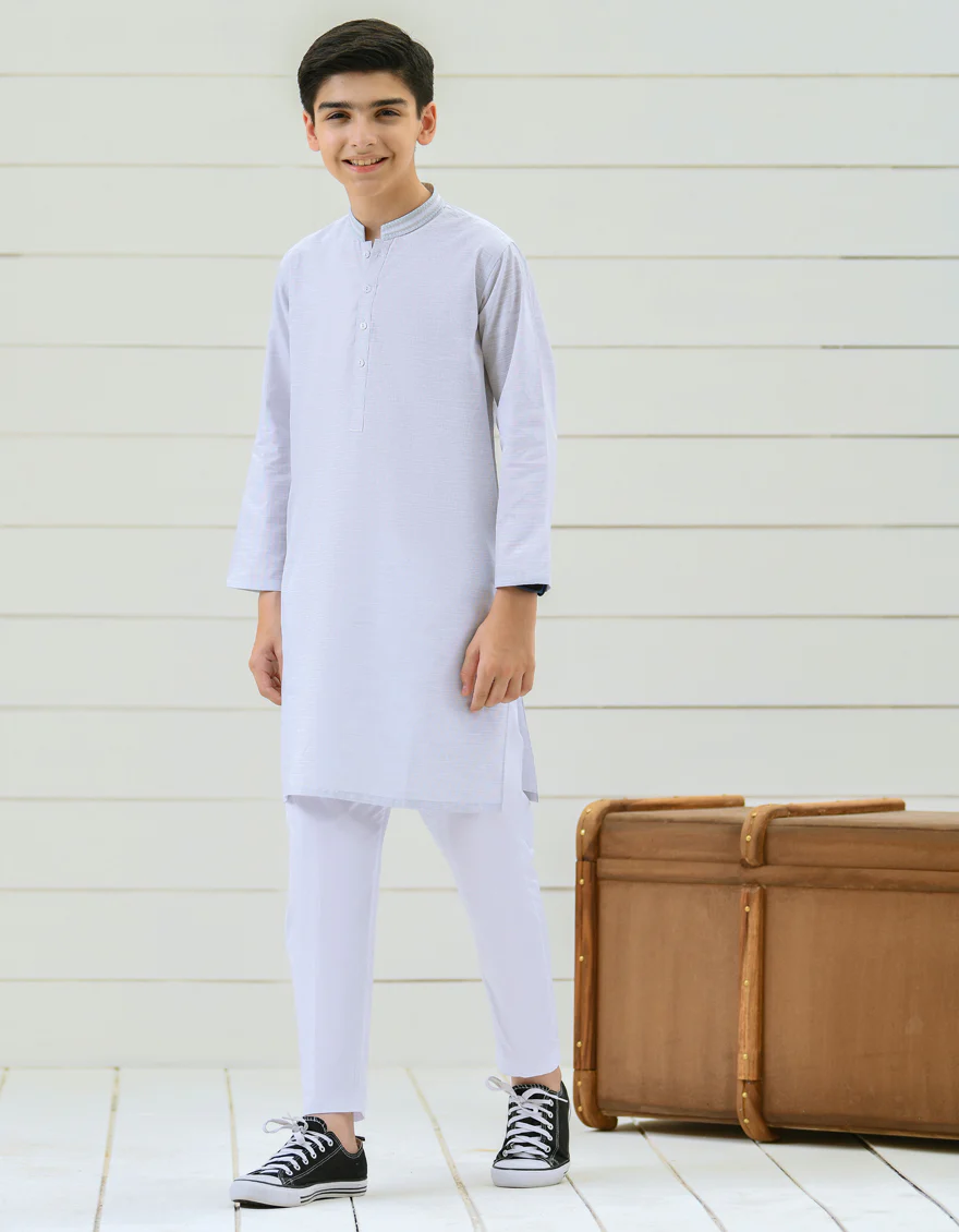 SMOKE BLUE COTTON KURTA TROUSERS | JCKP-S-US-38504/S22/JJ7312-CL