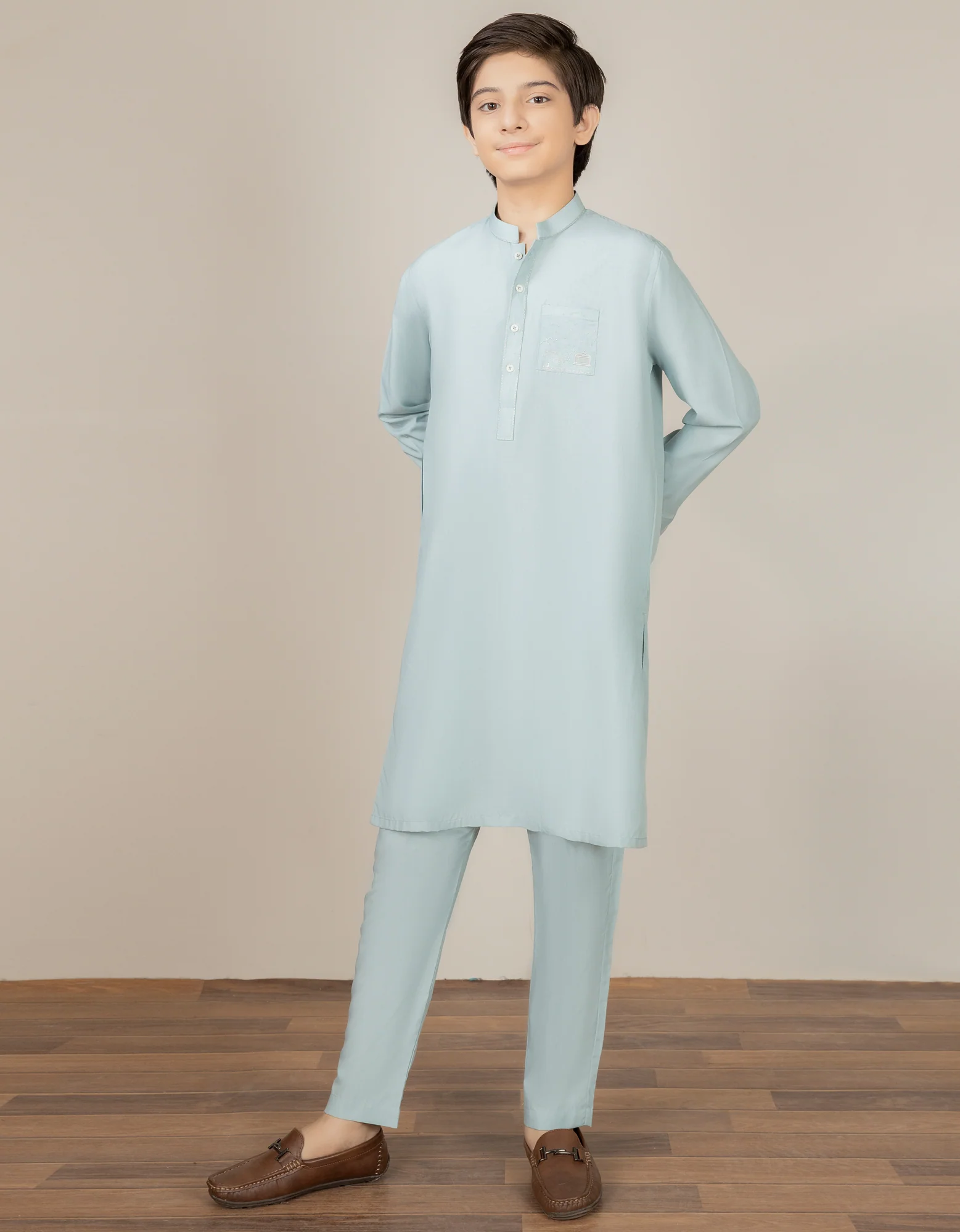 DULL SKY BLENDED KURTA TROUSERS | JCKP-S-US-38519/S22/JJ7673-CL