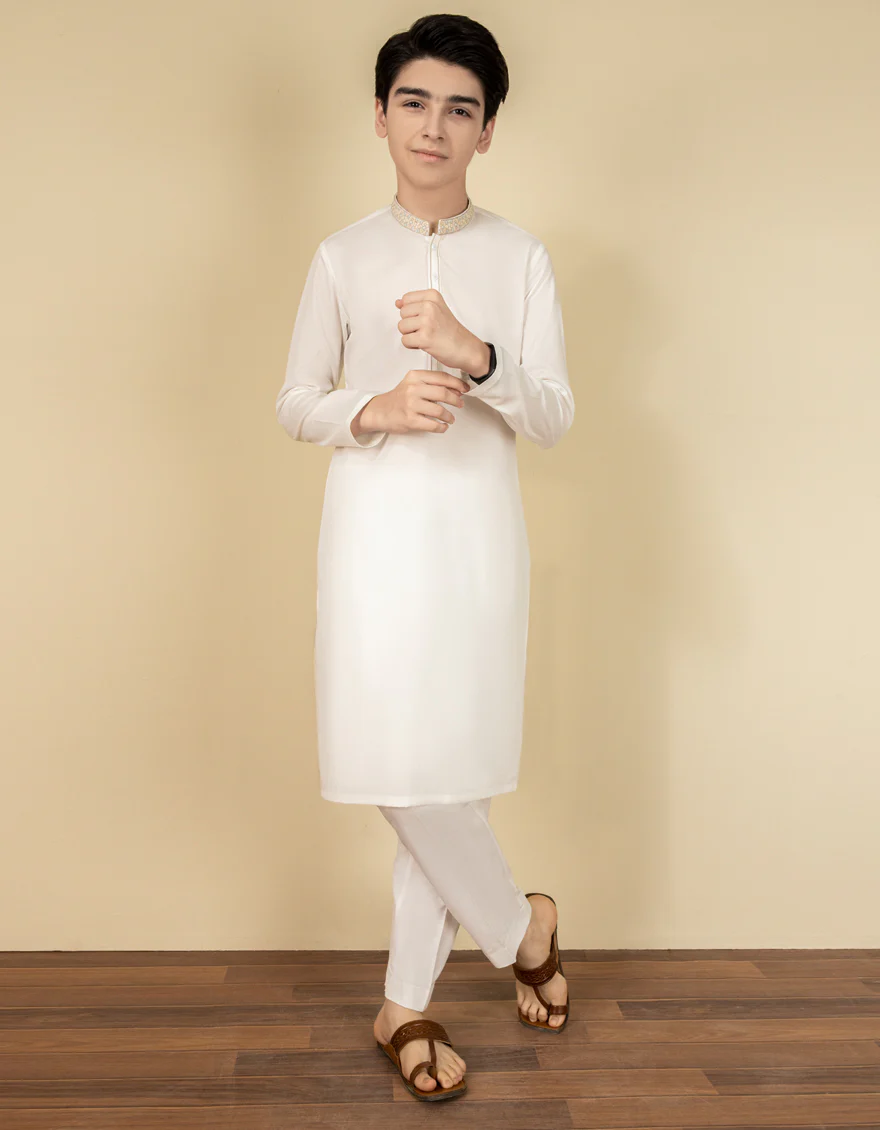 WHITE COTTON KURTA TROUSERS | JCKP-S-US-38556/S22/JJ6923-SF