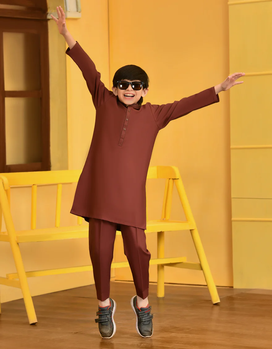 DULL MAROON KURTA TROUSERS | JCKP-S-US-38703/S23/JJ7669-SF