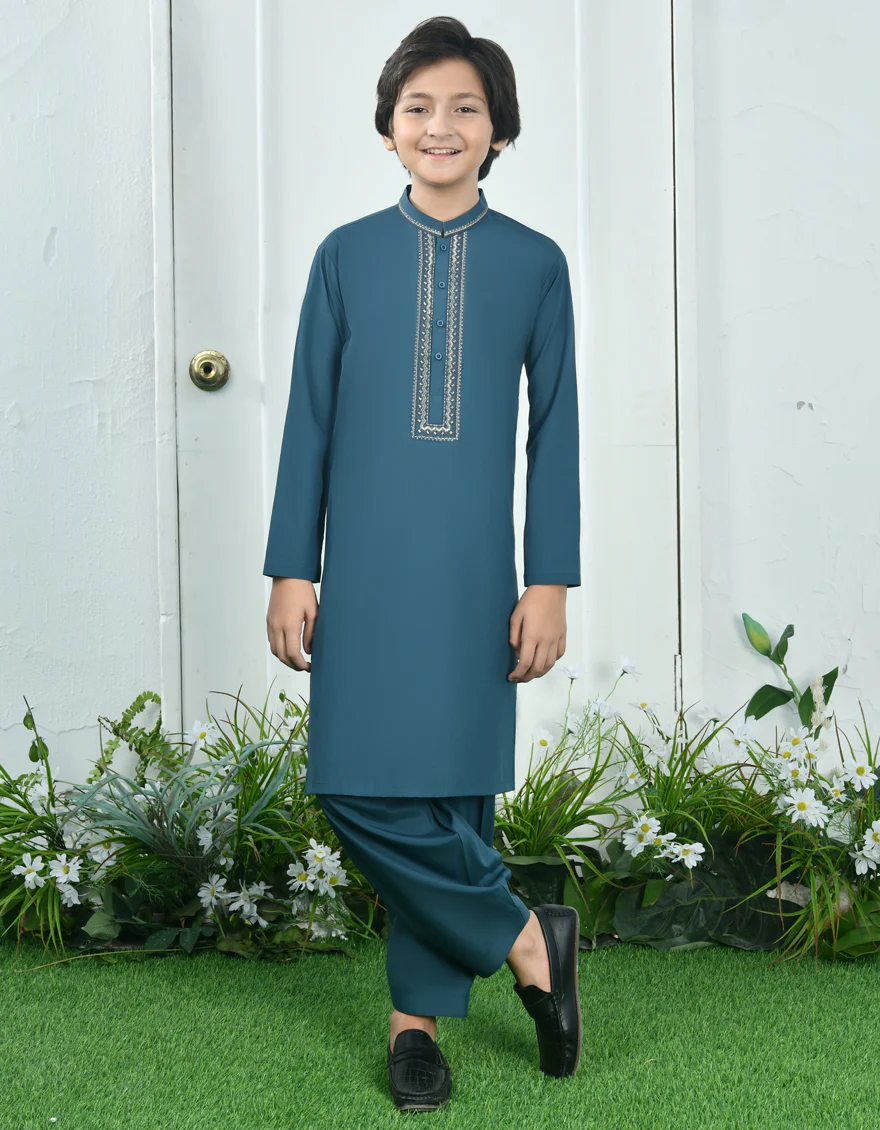 GREEN BLENDED KAMEEZ SHALWAR | JCKS-A-34714/S24/JJ9286-FL