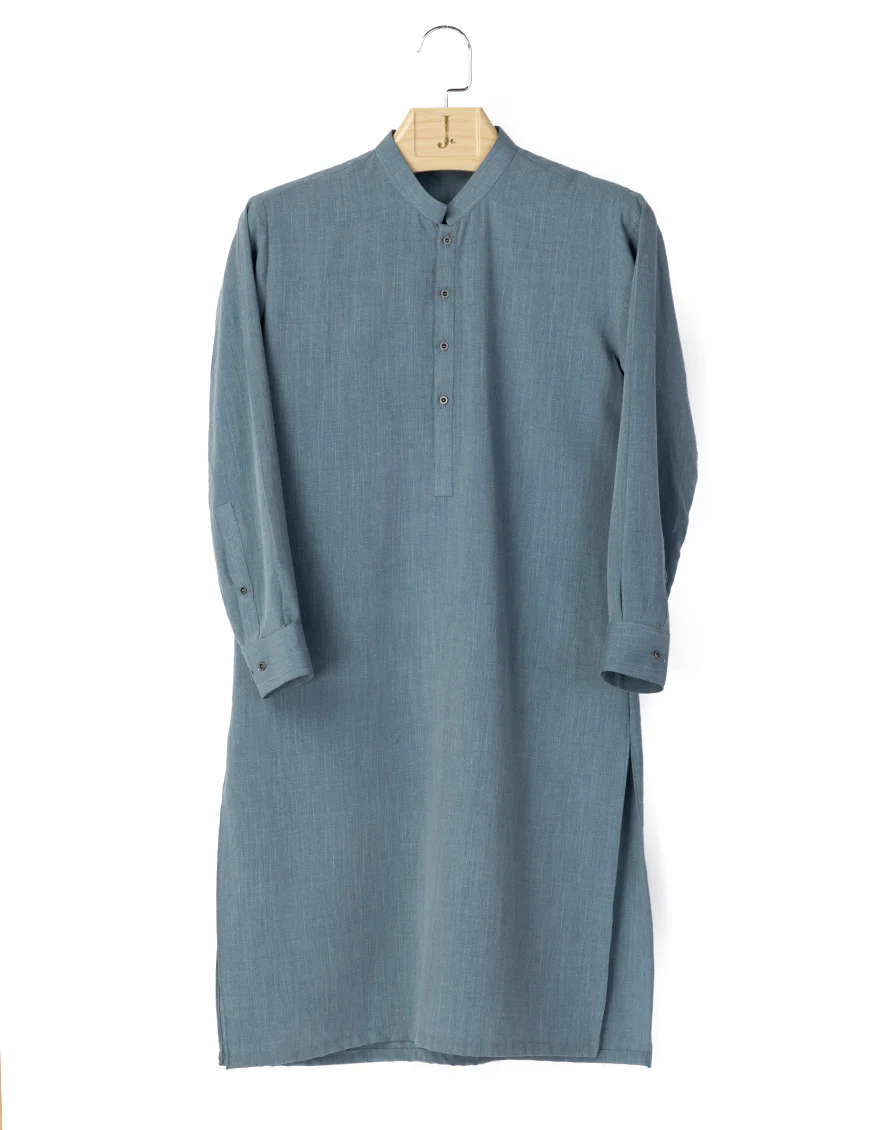 DULL BLUE BLENDED KAMEEZ SHALWAR | JCKS-A-39303/S25/JJ5966-PN