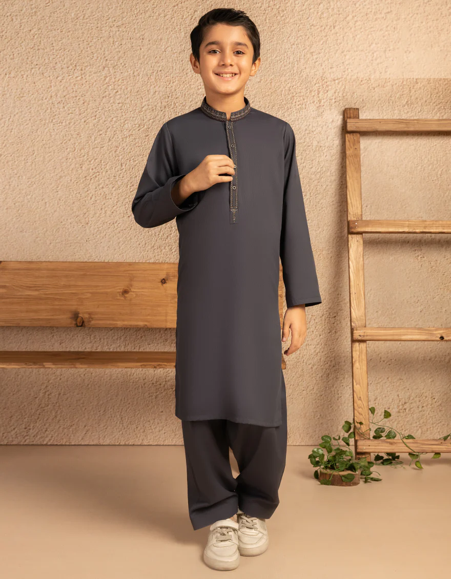 GREY BLENDED KAMEEZ SHALWAR | JCKS-A-39369/S25/JJ9766-SF
