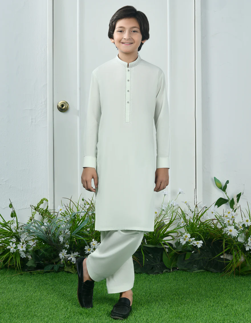 GREEN BLENDED KAMEEZ SHALWAR | JCKS-A-46338/S24/JJ9336-SF