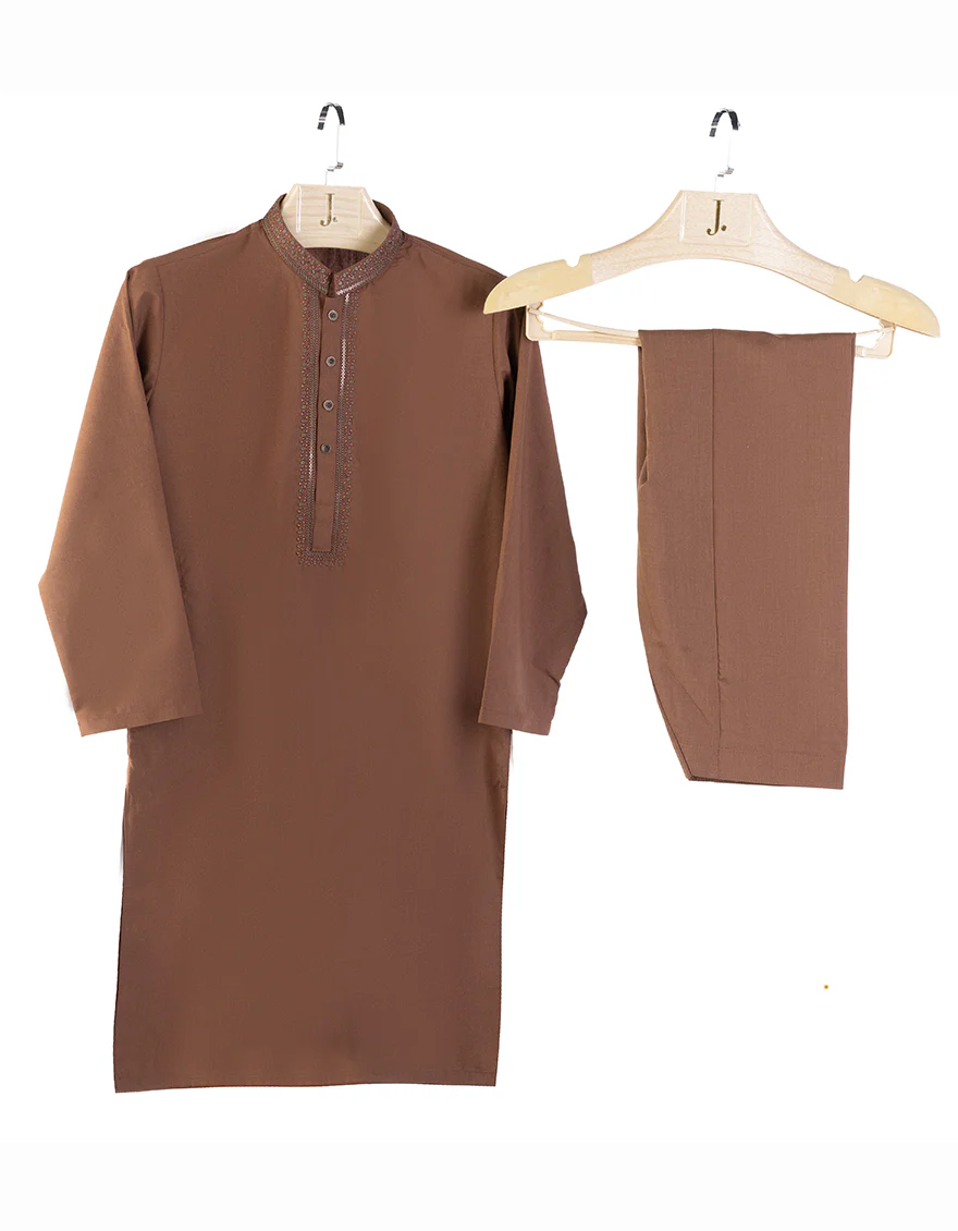 BROWN BLENDED KAMEEZ SHALWAR | JCKS-A-46701/S25/JJ7
