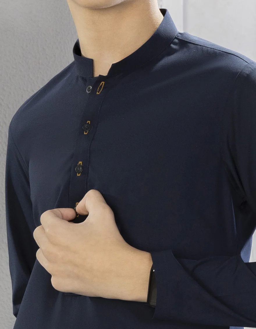 NAVY BLUE KAMEEZ SHALWAR | JCKS-A-US-35835-R3/S22/JJ7565-PN - Image 2