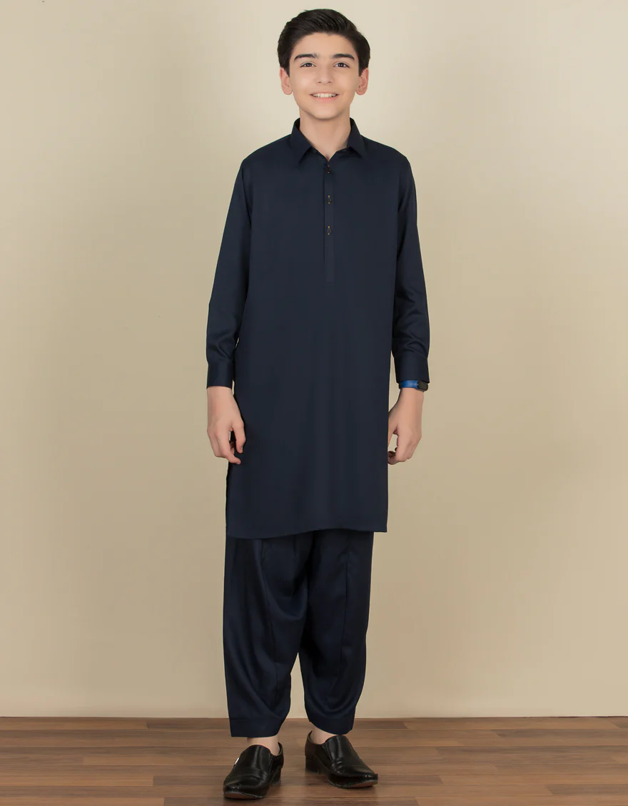 NAVY BLUE KAMEEZ SHALWAR | JCKS-S-US-35843/S22/JJ7565-PN