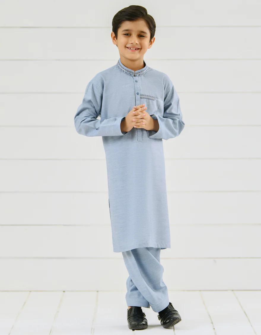 SKY BLUE BLENDED KAMEEZ SHALWAR | JCKS-S-US-35924/S22/JJ7530-CL