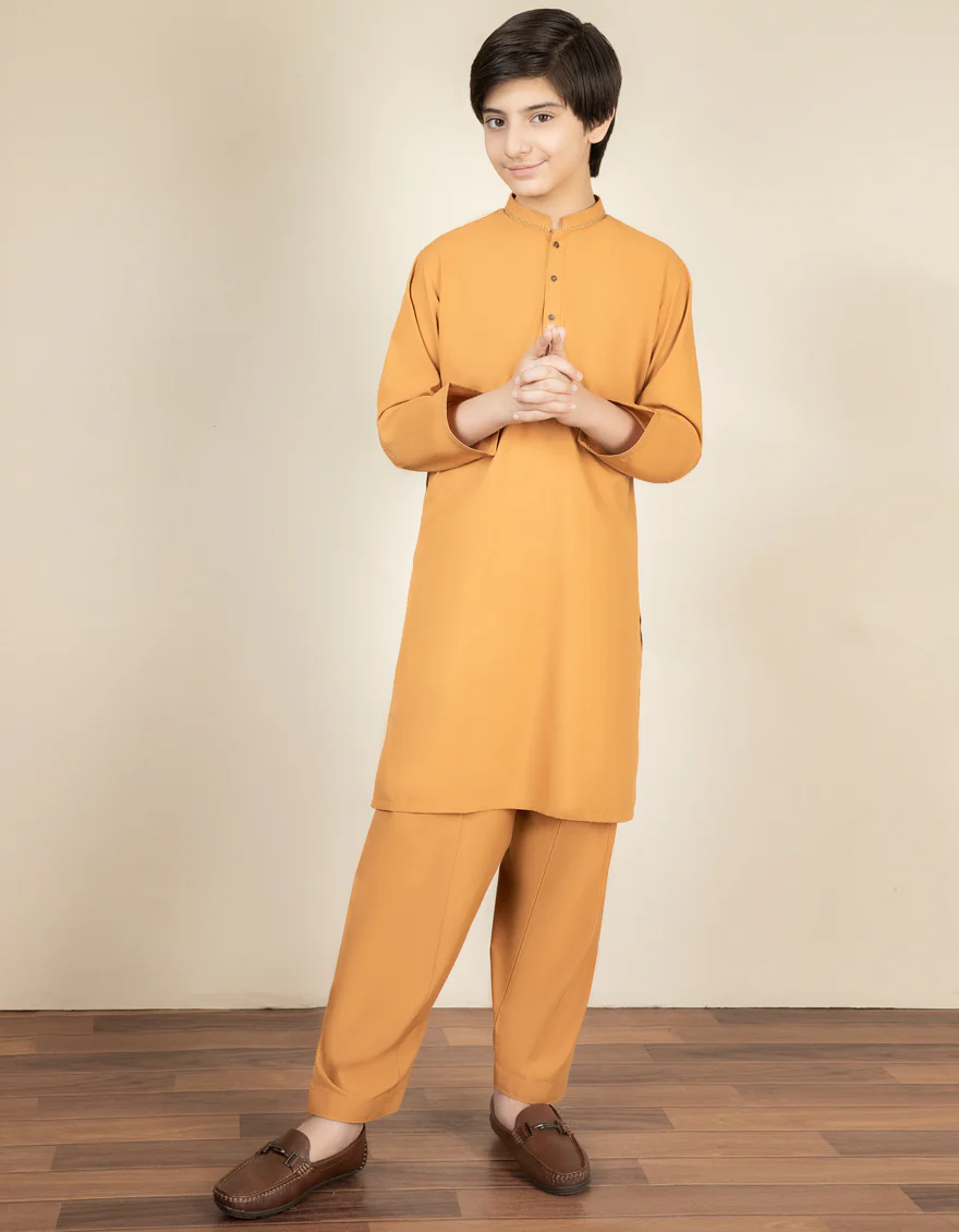 RUSTIC ORANGE KAMEEZ SHALWAR | JCKS-S-US-39286/S22/JJ7529-CL