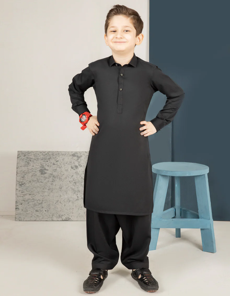 BLACK BLENDED KAMEEZ SHALWAR | JCKS-US-43180/A22/JJ8346-CL