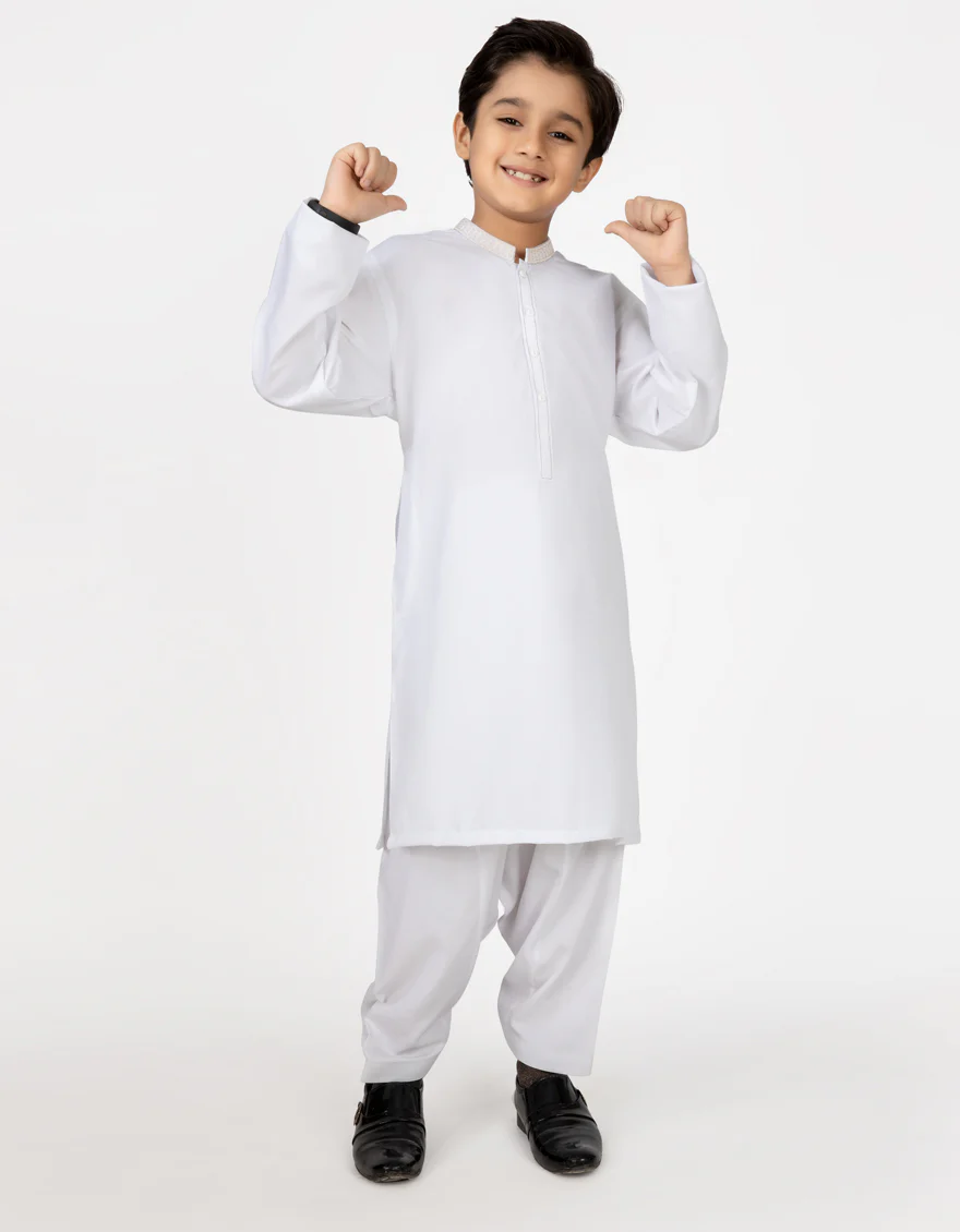 WHITE BLENDED KAMEEZ SHALWAR | JCKS-US-44052/A22/JJ8166-SF