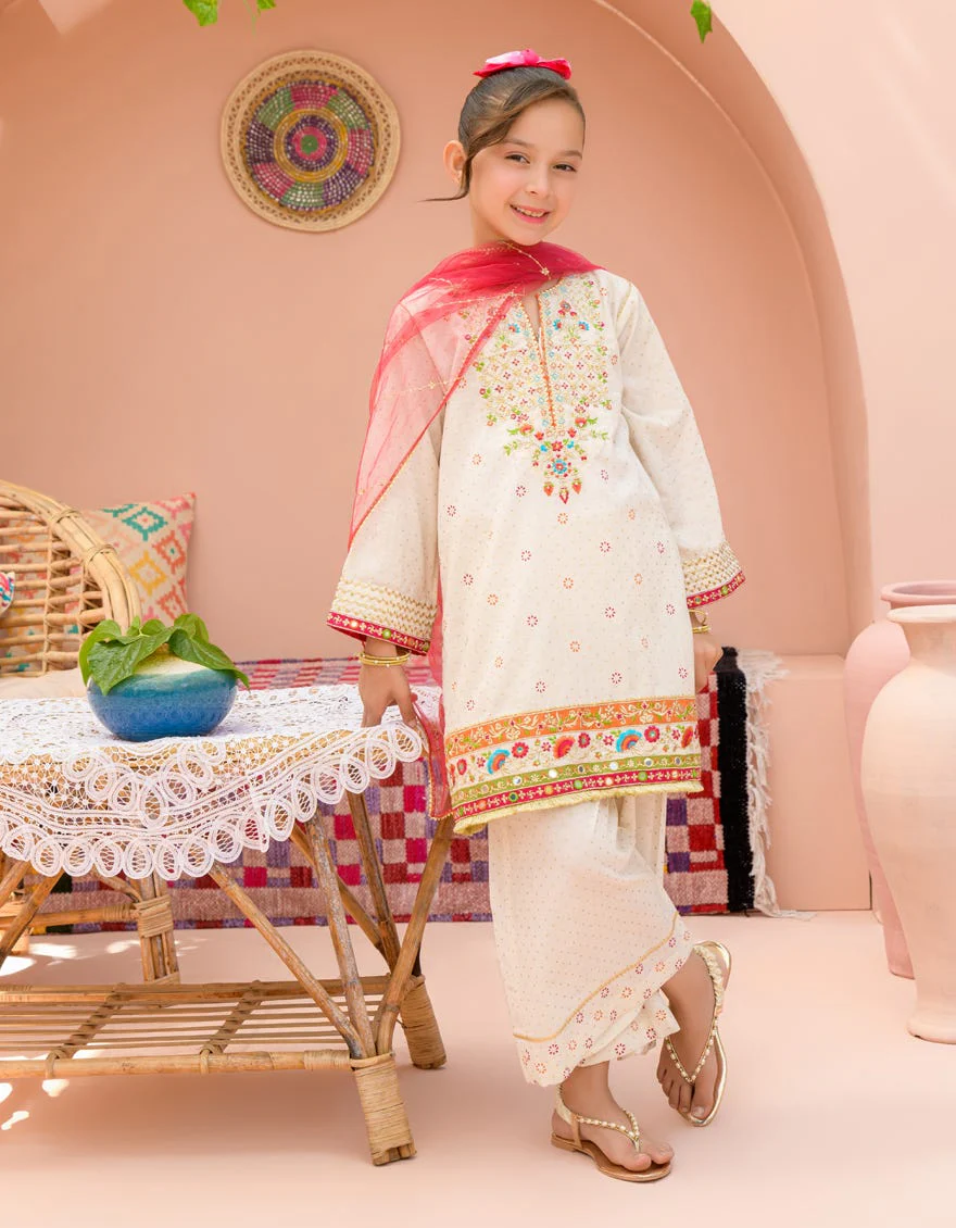 WHITE LAWN 3PC STITCHED | JGK-S-24-1927 FB/SHIREEN-02 JH-295
