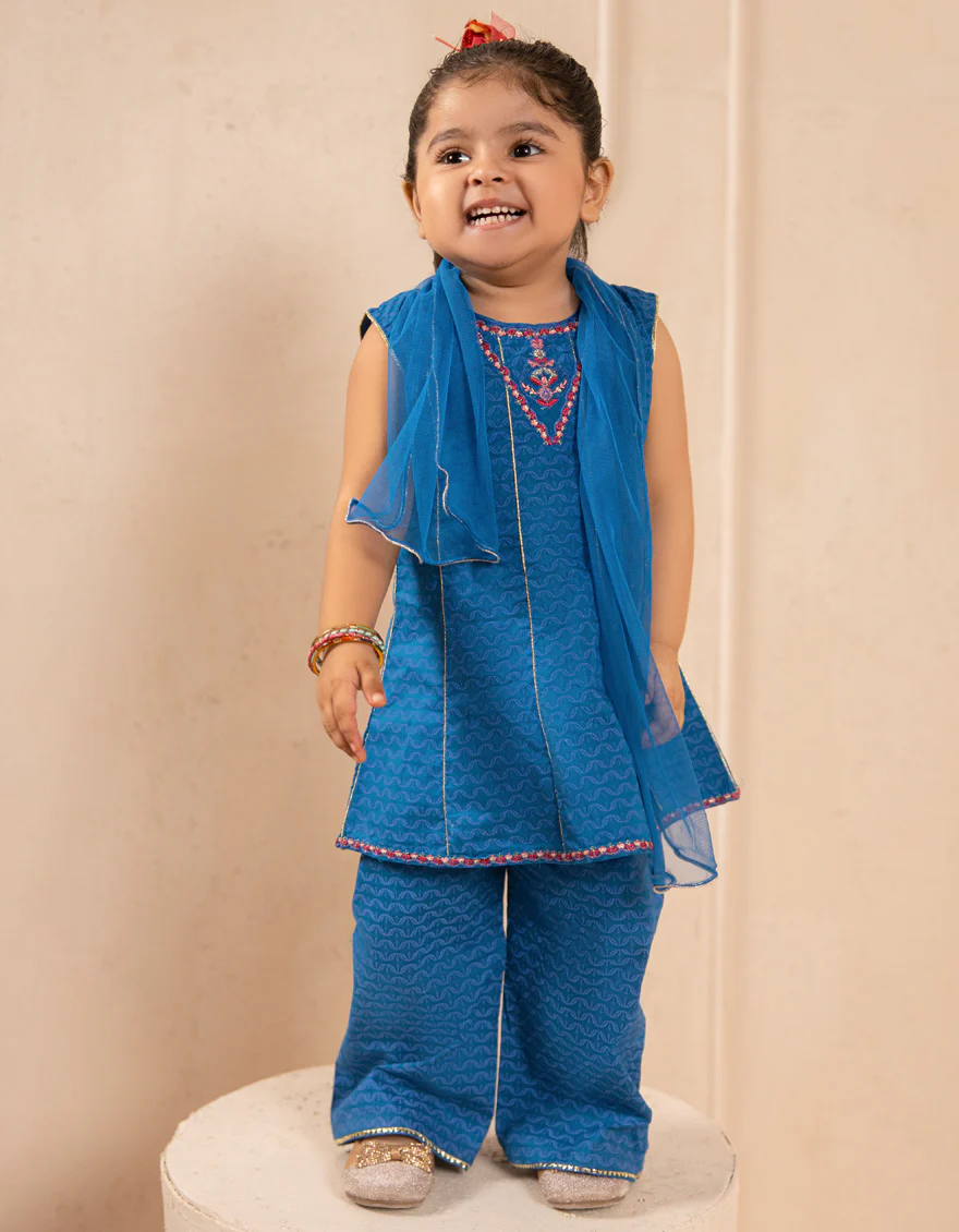 BLUE LAWN 3PC STITCHED | JGK-S-JIF-25-1713 FB