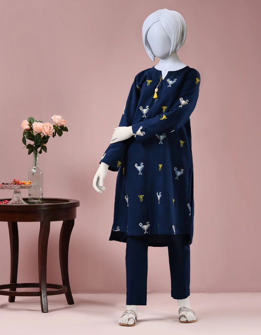 BLUE DOBBY 2PC STITCHED | JGK-S-JJT2-US-22-035 FB/MIX-3903