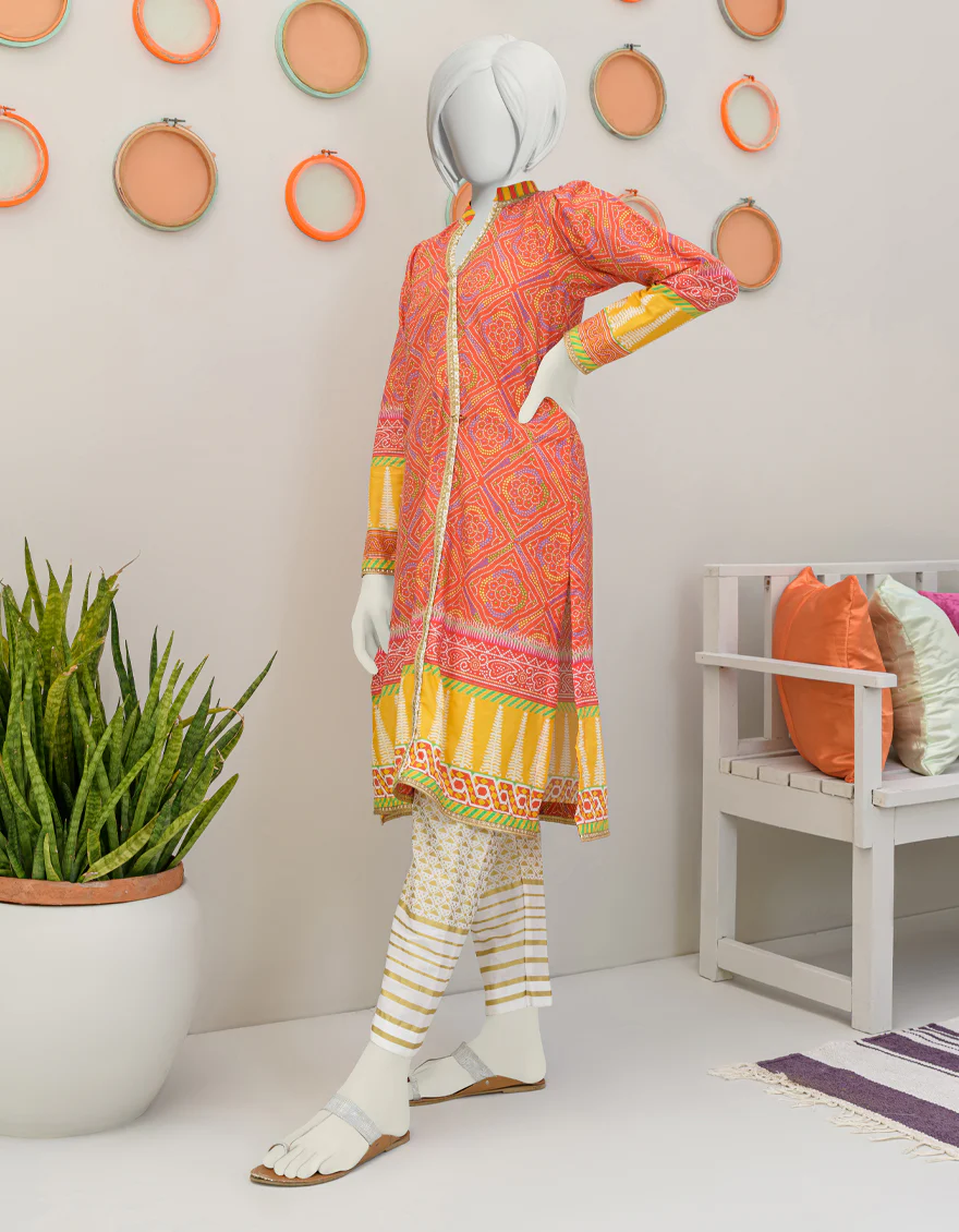 RED CAMBRIC 2PC STITCHED | JGK-S-JJT2-US-23-055 FB/MANTASHA