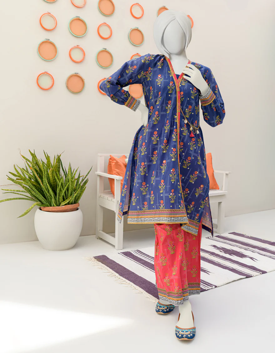 BLUE CAMBRIC 2PC STITCHED | JGK-S-JJT2-US-23-056 FB/MALA (23-2175)